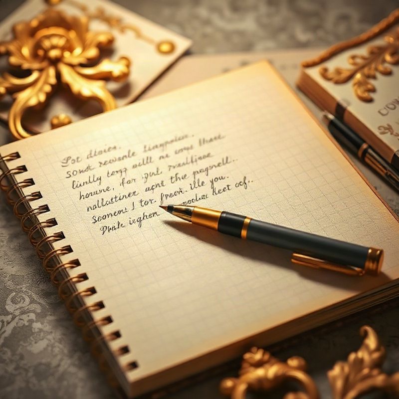 Otevřený pracovní zápisník vedle notebooku
